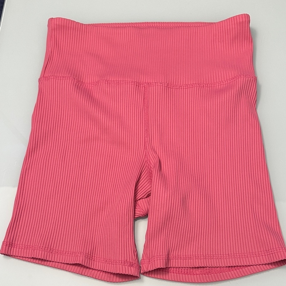 Forever 21 Pink Ribbed Bike Shorts